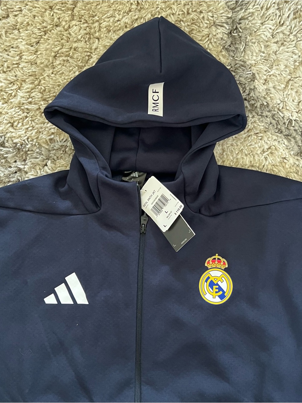 💙NWT💙 ADIDAS Real Madrid Anthem Jacket - Picture 4 of 12